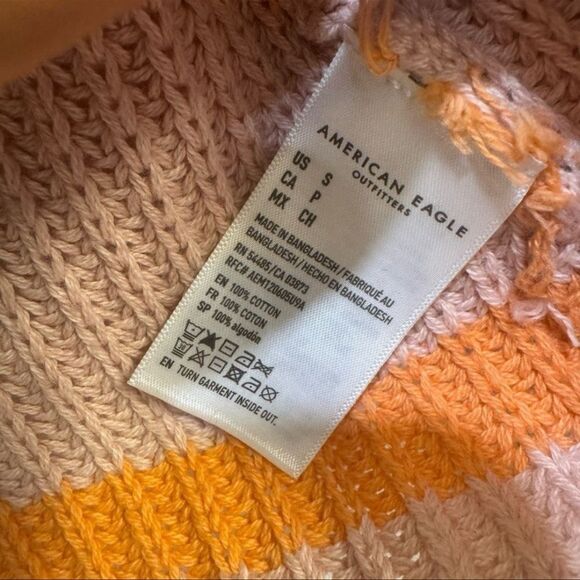 American Eagle Colorblock Striped Knit Sweater - Size Small - EUC - Picture 4 of 4